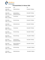 Abendlehrgang Februar 2026