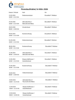 Abendlehrgang März 2026