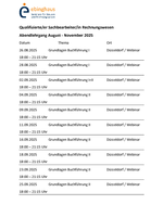 Abendlehrgang Aug. - Nov. 2025