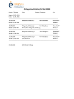 Tageslehrgang Mai 2026